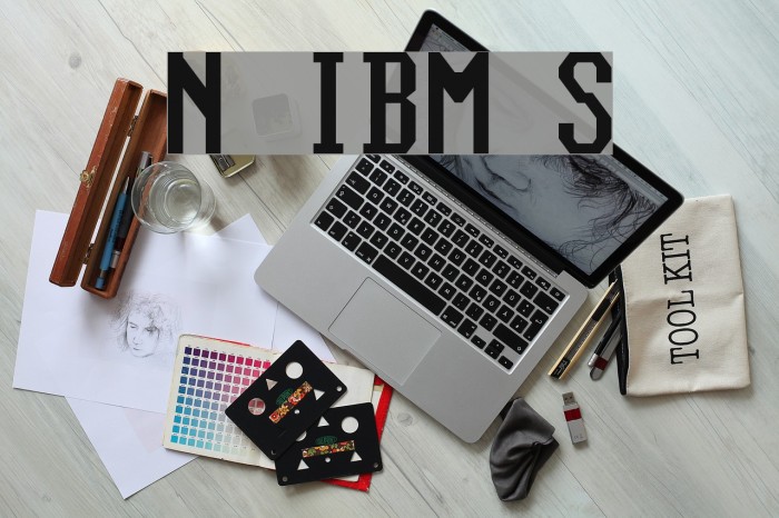 Nouveau IBM Stretch Font examples