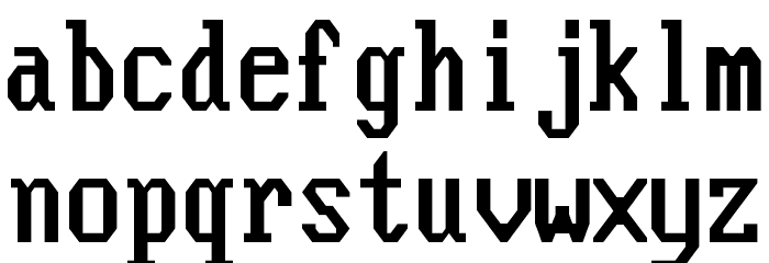 Nouveau IBM Stretch Font LOWERCASE