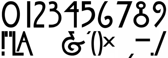 Nouveau Regular Font OTHER CHARS