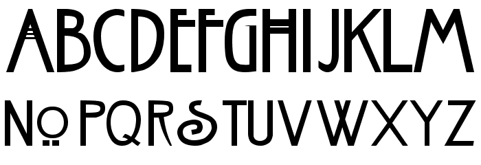 Nouveau Regular Font LOWERCASE