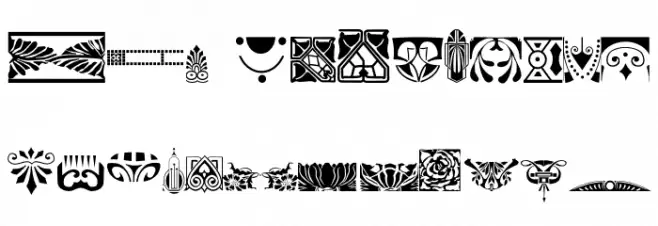 Nouveau Rococo Deco Dings I フォント 大文字