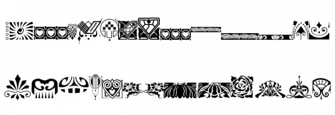 Nouveau Rococo Deco Dings I फ़ॉन्ट लोअरकेस