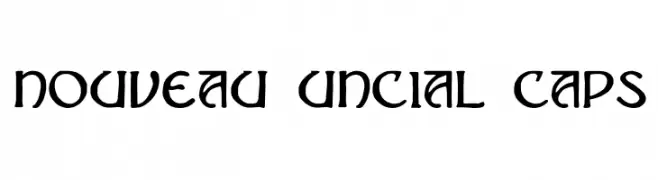 Nouveau Uncial Caps  Frei Schriftart Herunterladen