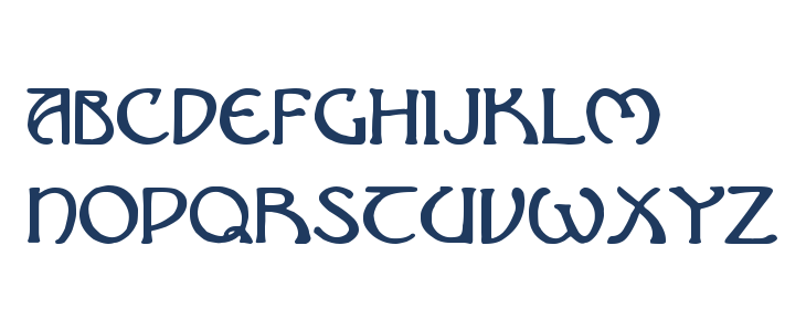 Nouveau Uncial Caps Lowercase