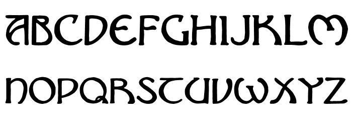 Nouveau Uncial Caps Font LOWERCASE