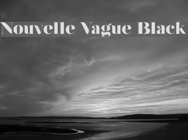 Nouvelle Vague Black Font examples