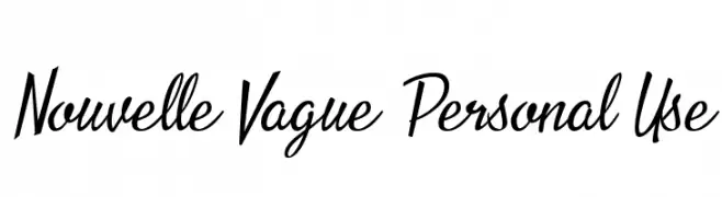 Nouvelle Vague Personal Use  baixar fontes gratis