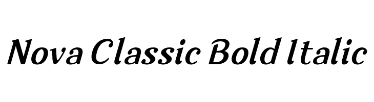 Nova Classic Bold Italic  Free Fonts Download