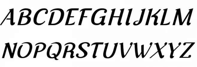 Nova Classic Bold Italic फ़ॉन्ट अपरकेस