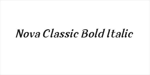 Nova Classic Bold Italic Logo