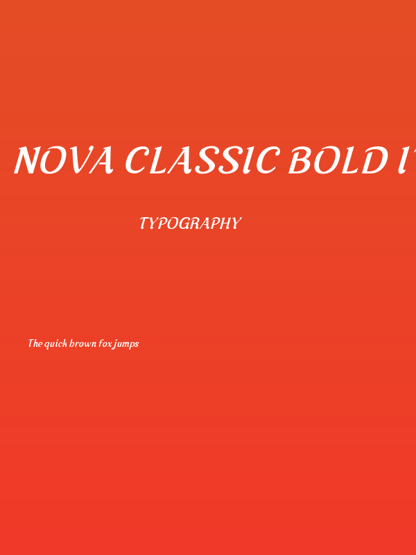 Nova Classic Bold Italic Poster