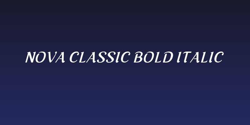 Nova Classic Bold Italic Social Header