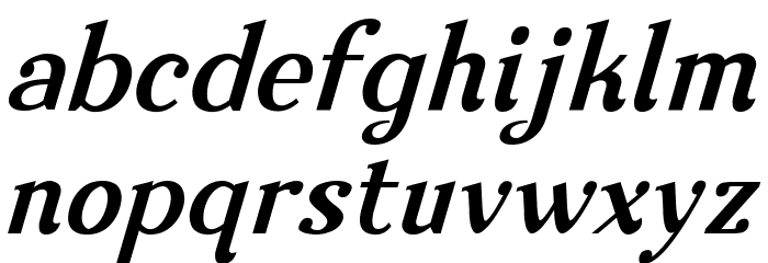 Nova Classic Bold Italic Font LOWERCASE