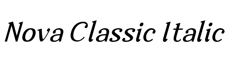 Nova Classic Italic  Free Fonts Download