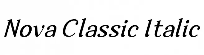 Nova Classic Italic  baixar fontes gratis