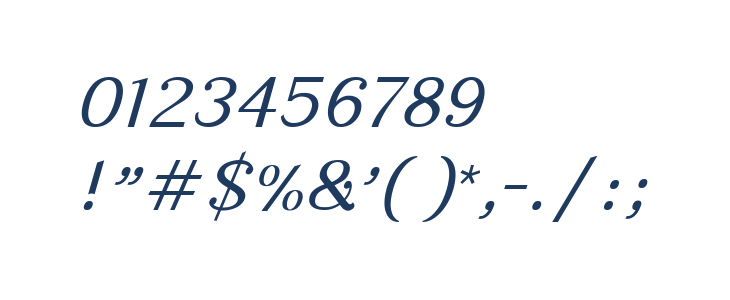 Nova Classic Italic Other Characters