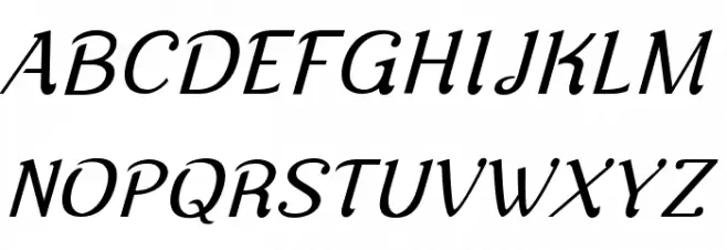 Nova Classic Italic Caratteri MAIUSCOLE