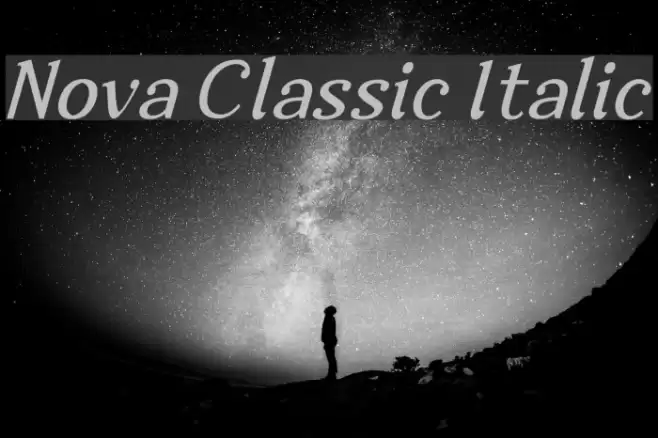 Nova Classic Italic Font examples