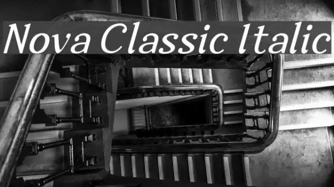 Nova Classic Italic Font examples