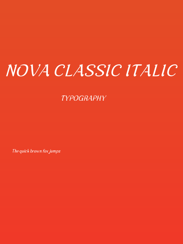 Nova Classic Italic Poster