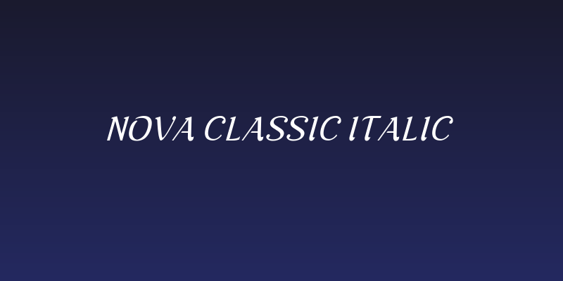 Nova Classic Italic Social Header