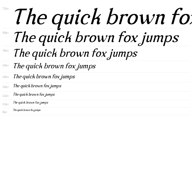 Nova Classic Italic Waterfall