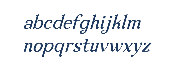 Nova Classic Italic Lowercase