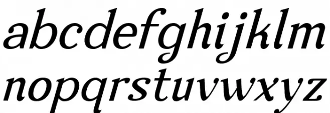 Nova Classic Italic Fuentes MINÚSCULAS
