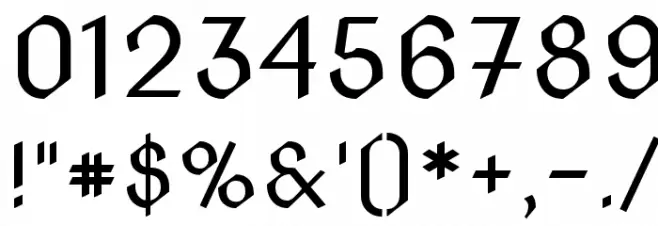 Nova Cut Font OTHER CHARS