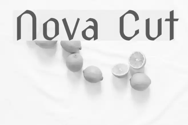 Nova Cut Font examples
