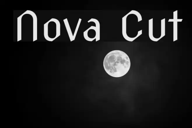 Nova Cut Font examples