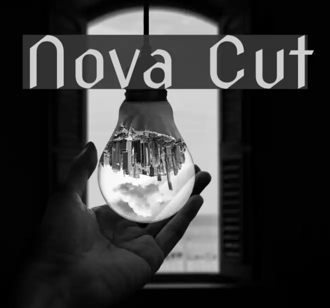 Nova Cut Font examples
