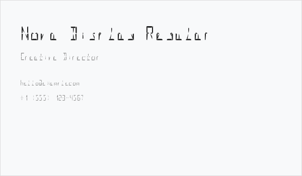 Nova Display Regular Business Card