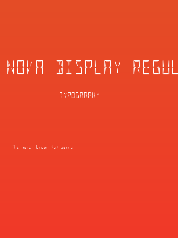 Nova Display Regular Poster