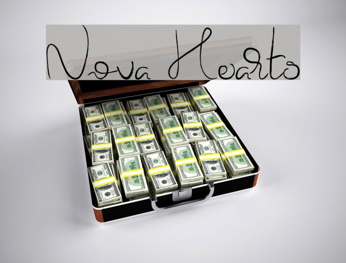 Nova Hearts Font examples