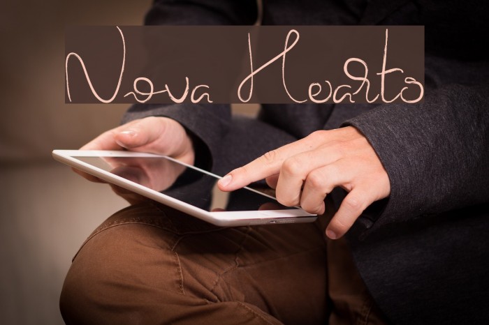 Nova Hearts Font examples