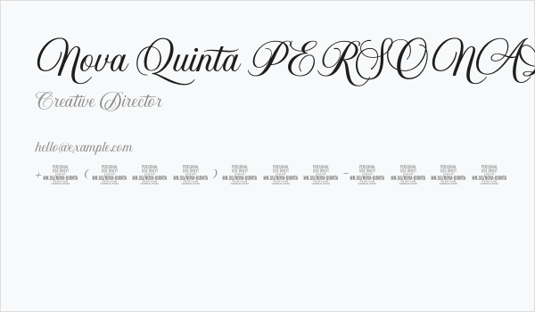 Nova Quinta PERSONAL USE Regular Business Card