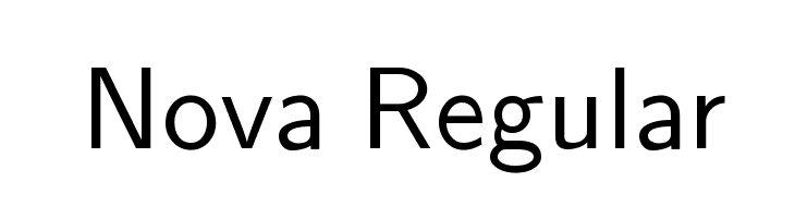 Nova Regular Font