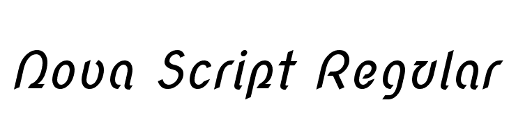 Nova Script Regular Font