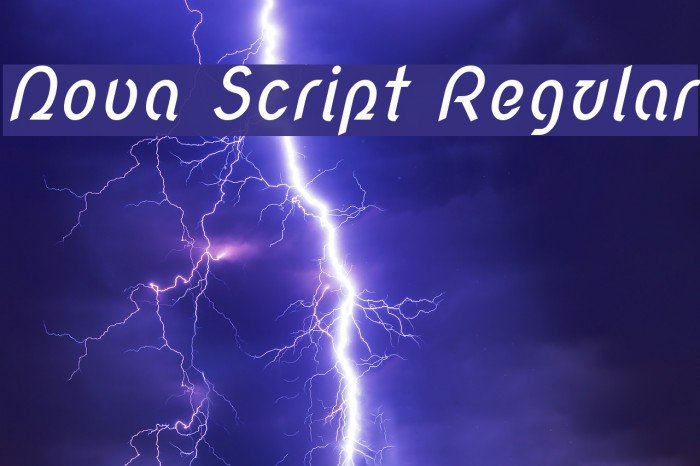 Nova Script Regular Font examples