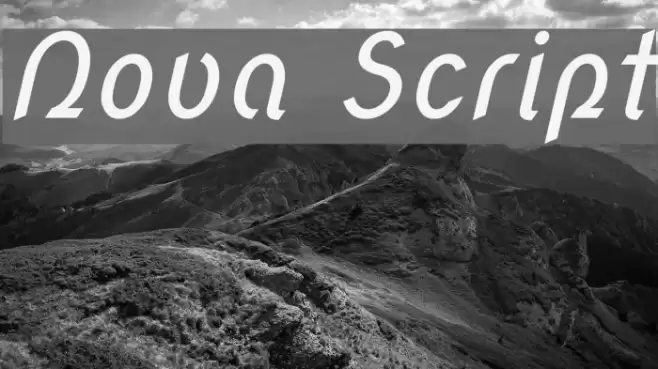 Nova Script Font examples