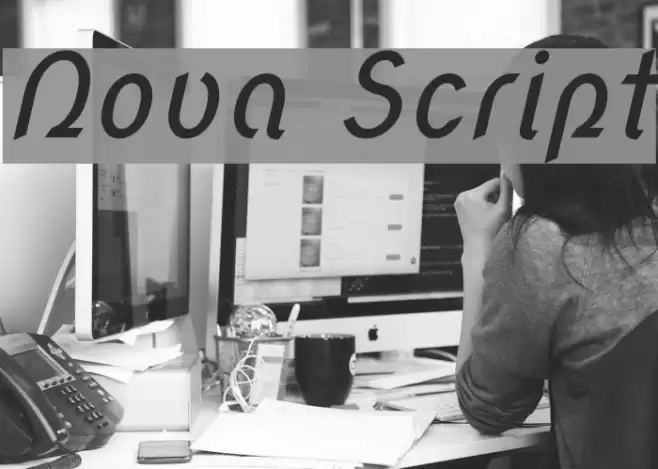 Nova Script Font examples