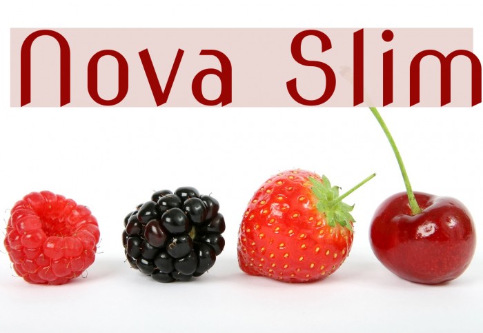 Nova Slim Font examples