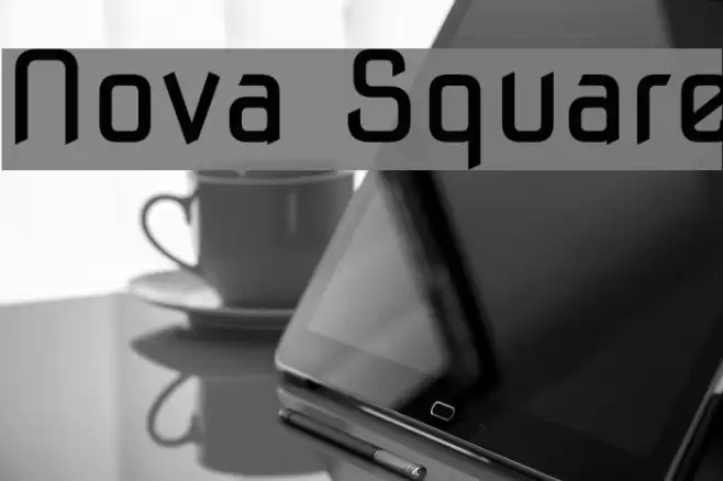 Nova Square خط examples