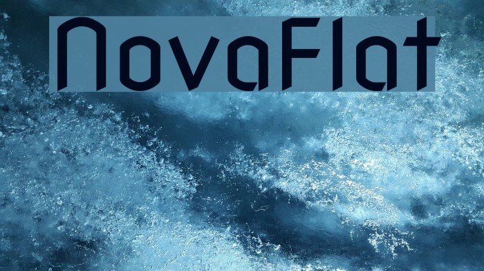 NovaFlat Font examples