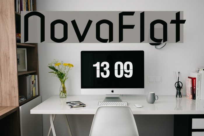 NovaFlat Font examples