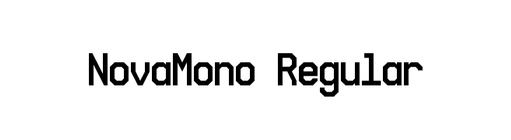 NovaMono Regular  Frei Schriftart Herunterladen
