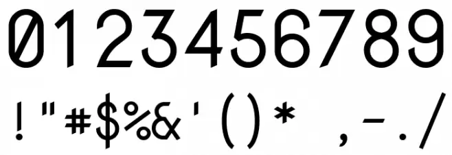 NovaMono Font Alte caractere