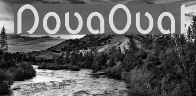NovaOval Font examples