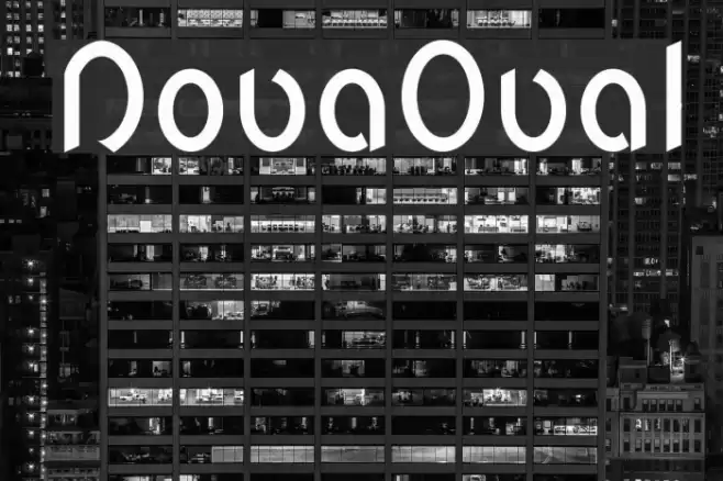 NovaOval Font examples